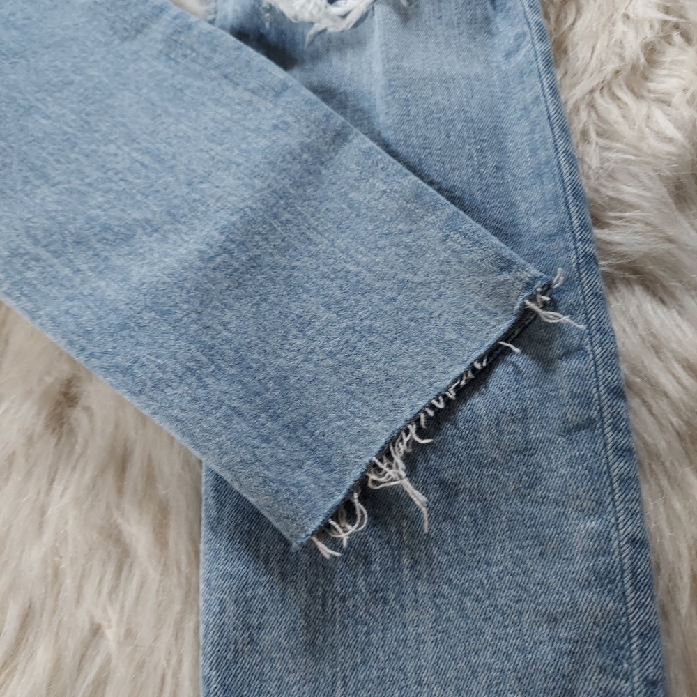 NWT Re/Done 90s High Rise Distressed Ankle Jeans - Picture 10 of 14